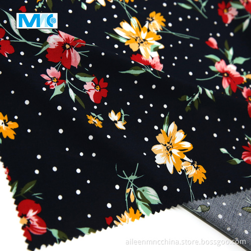 100%spun rayon print fabric for women cloth